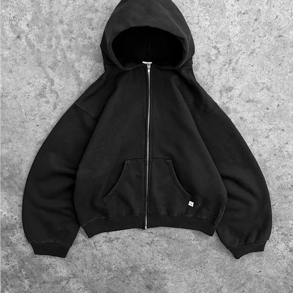 Black Men's Hoodie Jacket - Picture 1 of 3